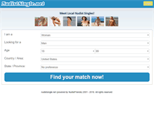 Tablet Screenshot of nudistsingle.net