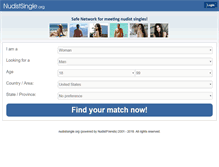 Tablet Screenshot of nudistsingle.org